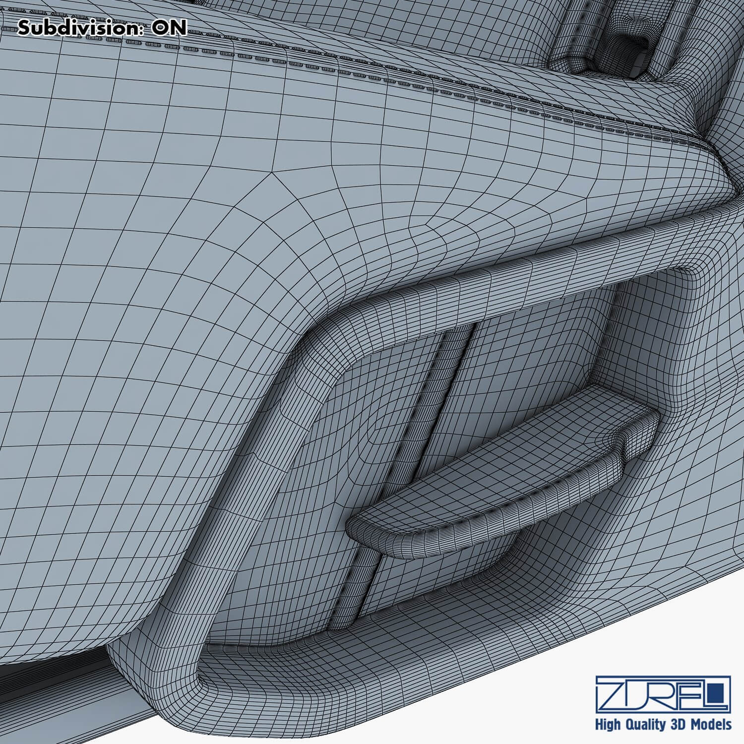 Car Seat Rear - 3D Model by Zurel