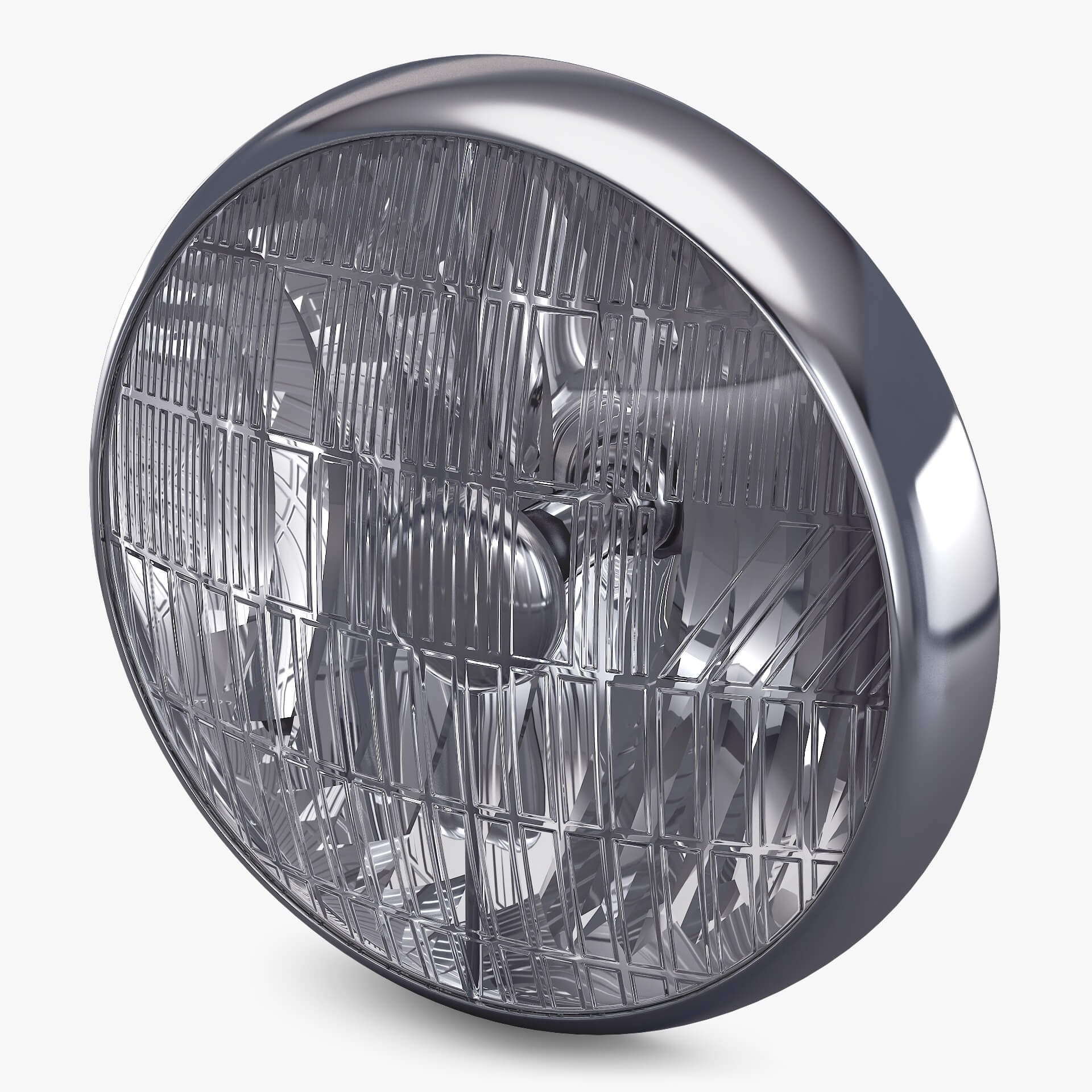 Classic Round Headlight V 1 3D Model by Zurel