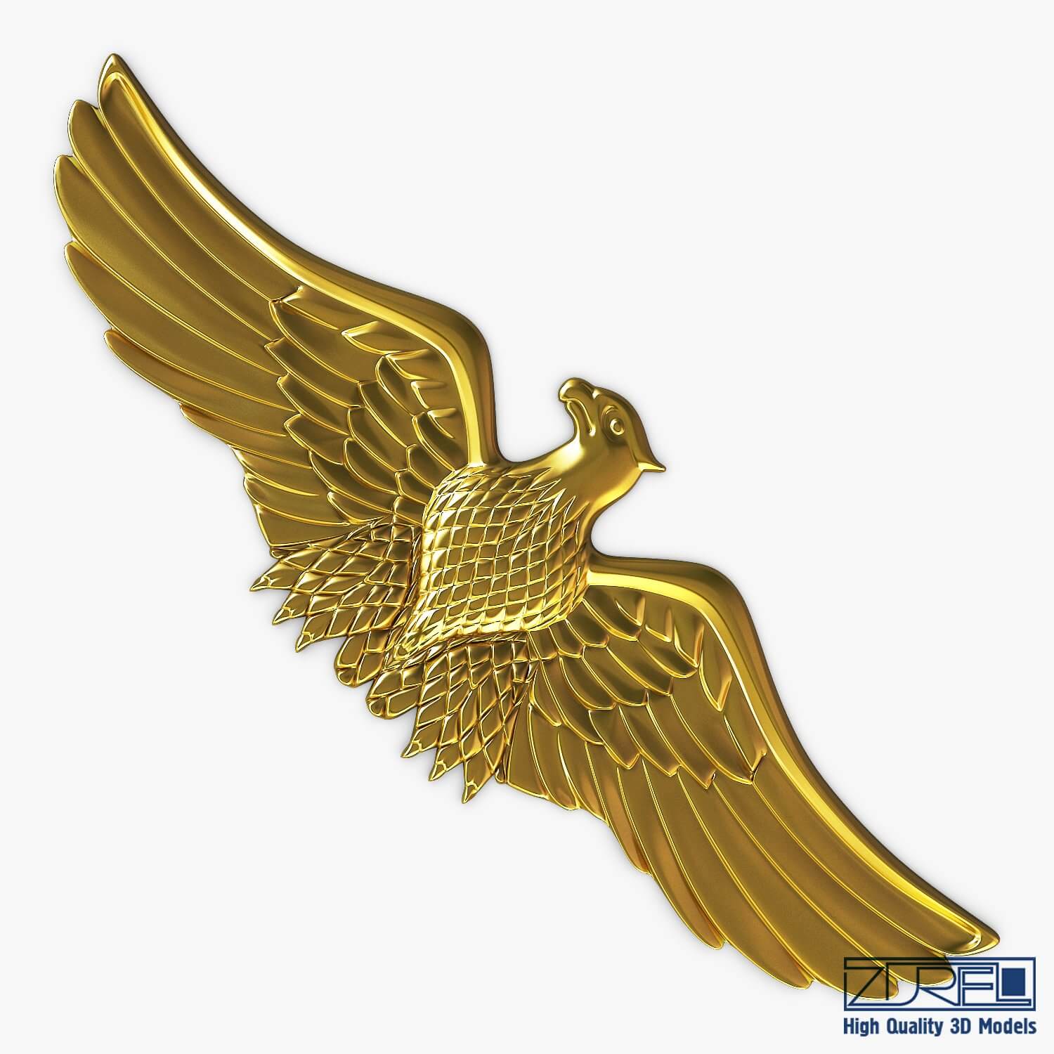 Eagle Insignia Gold - 3D Model by Zurel