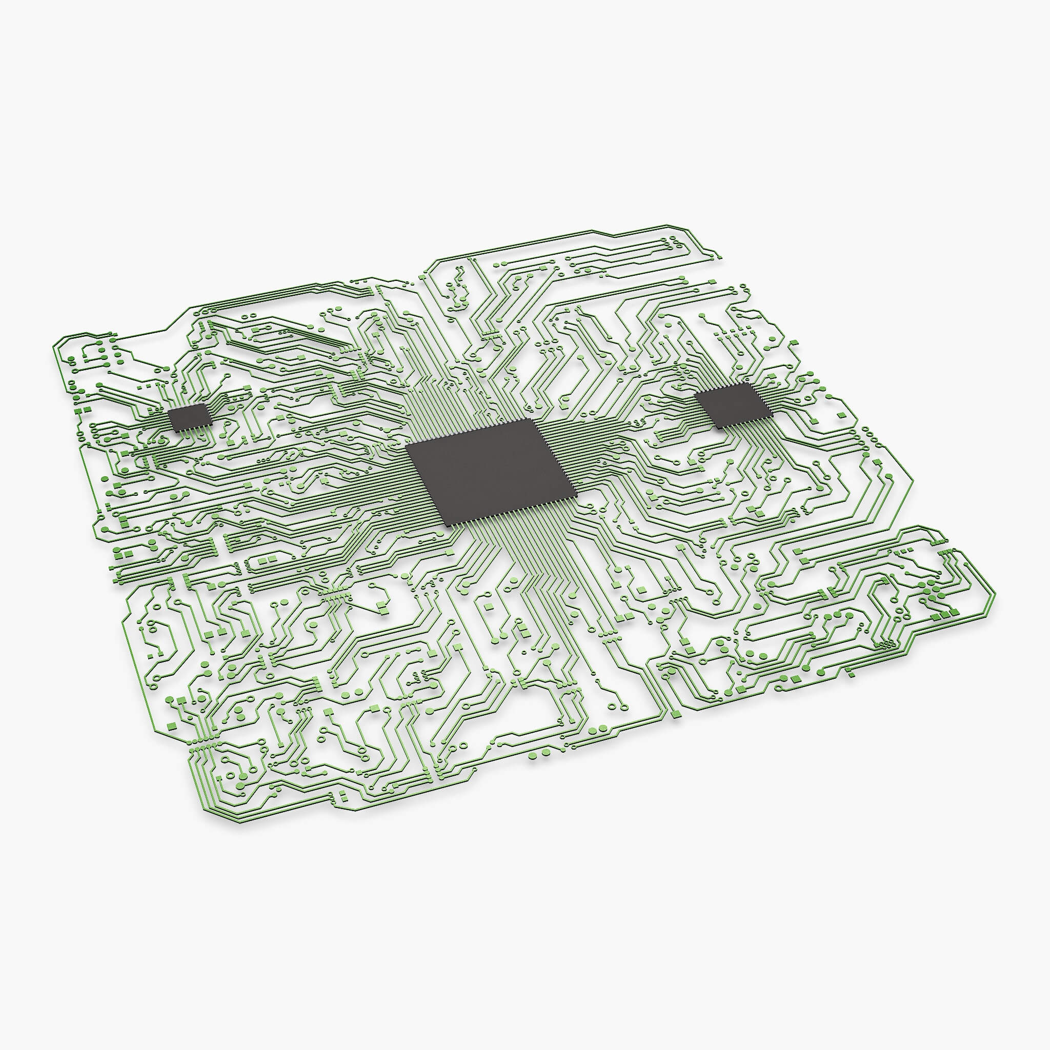 Electronic Circuit Paths Abstract M1 - 3D Model by Zurel