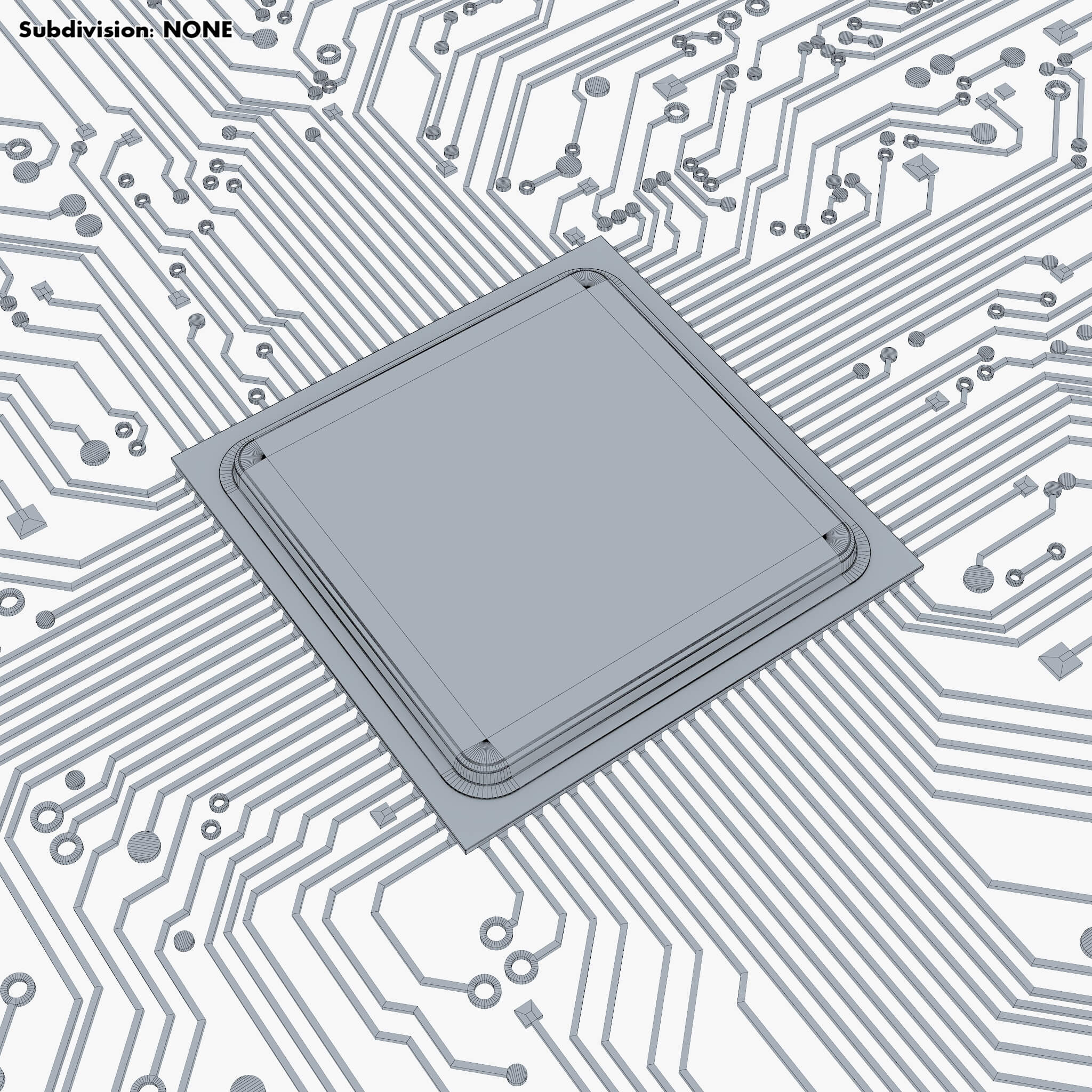 Electronic Circuit Paths Abstract M1 - 3D Model by Zurel