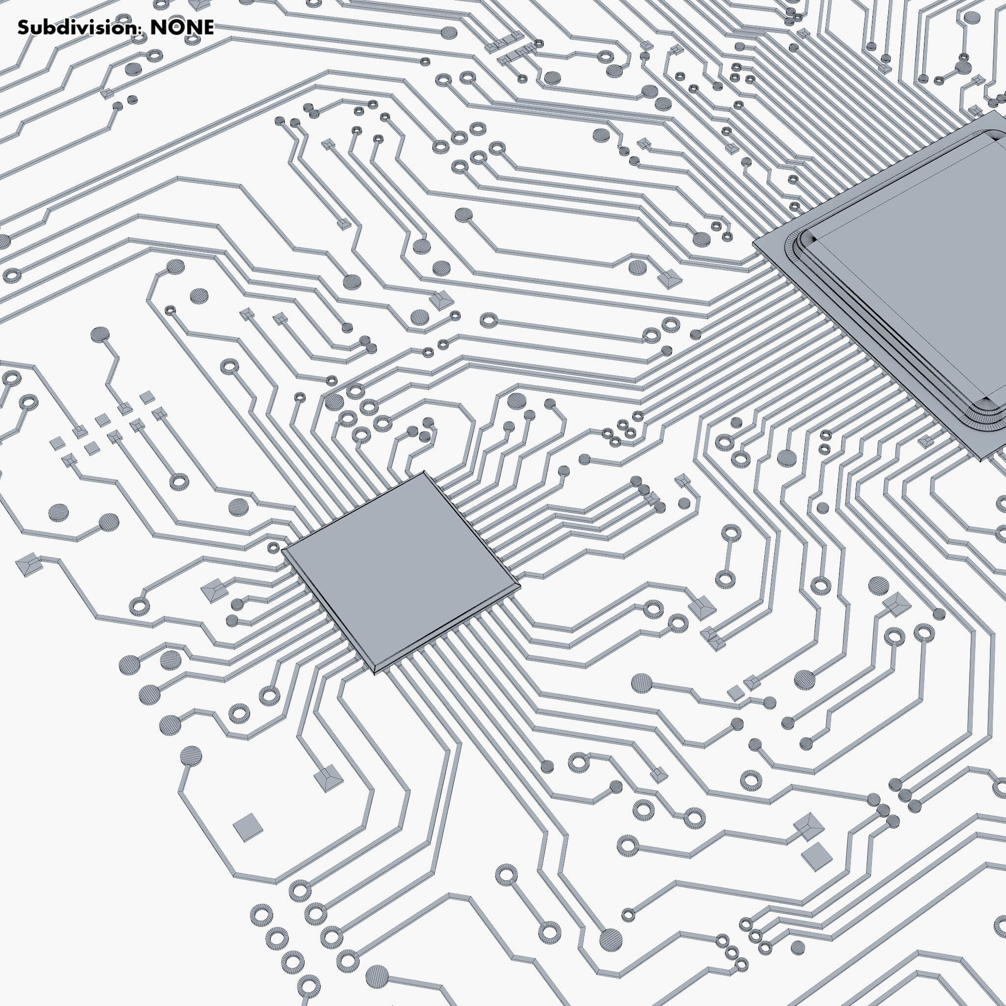 Electronic Circuit Paths Abstract M1 - 3D Model by Zurel
