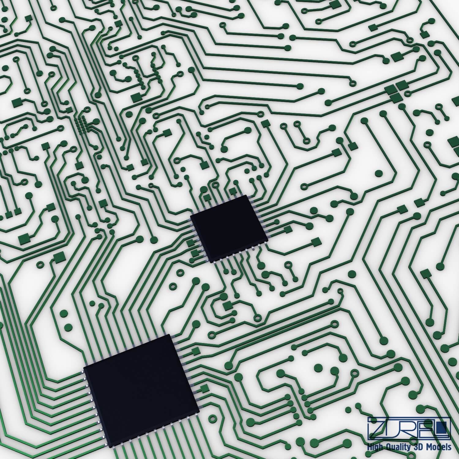 Electronic Circuit V 2 - 3D Model by Zurel