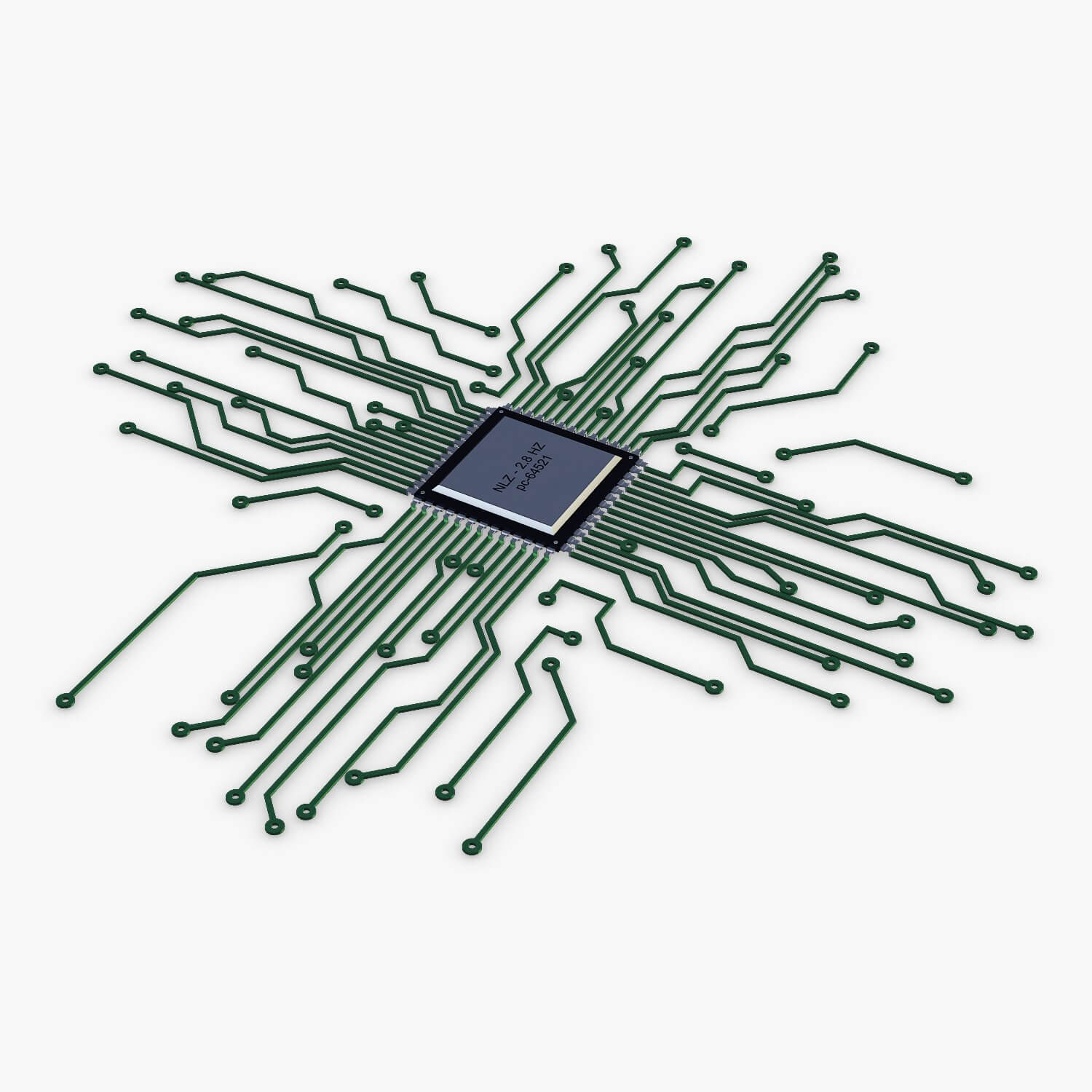 Electronic Circuit V 4 - 3D Model by Zurel