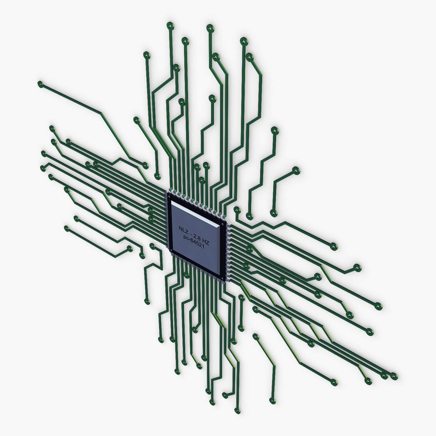 Electronic Circuit V 4 - 3D Model by Zurel
