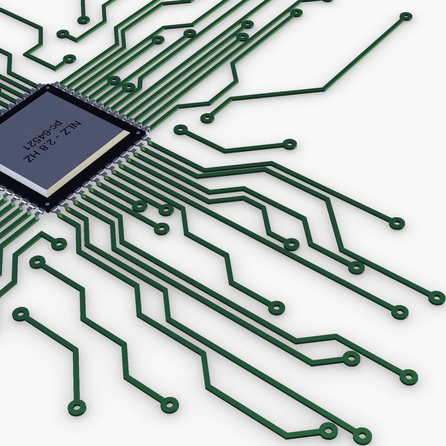 Electronic Circuit V 4 - 3D Model by Zurel
