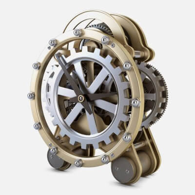 Gear Alarm Clock V 1 - 3D Model by Zurel
