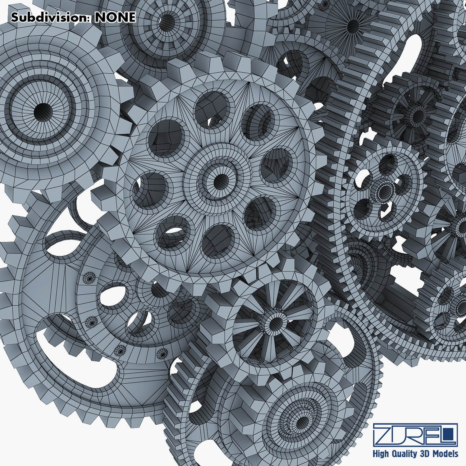 Gear Mechanism V 2 - 3D Model by Zurel