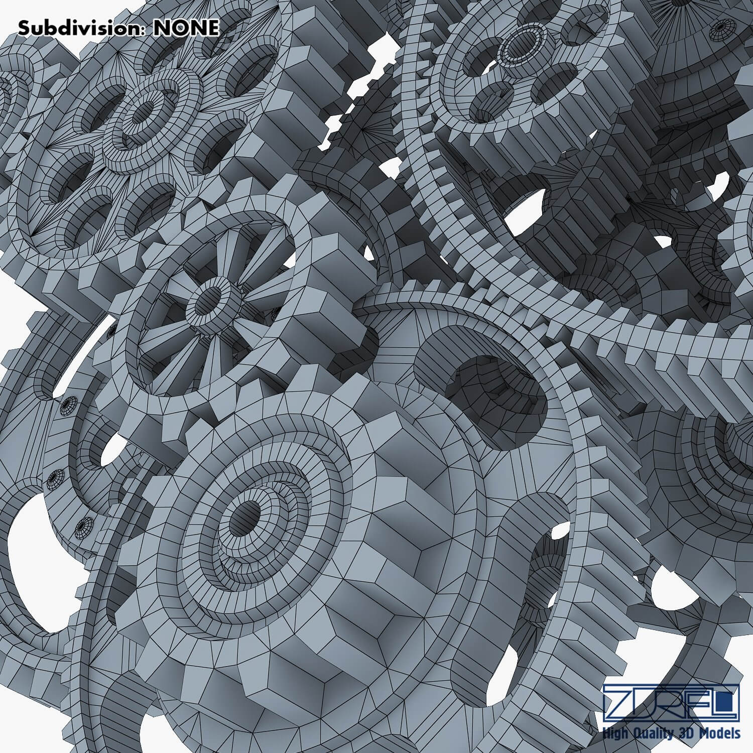 Gear Mechanism V 2 - 3D Model by Zurel