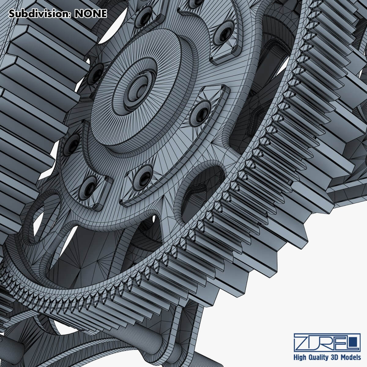 Gear Mechanism V 7 - 3D Model by Zurel