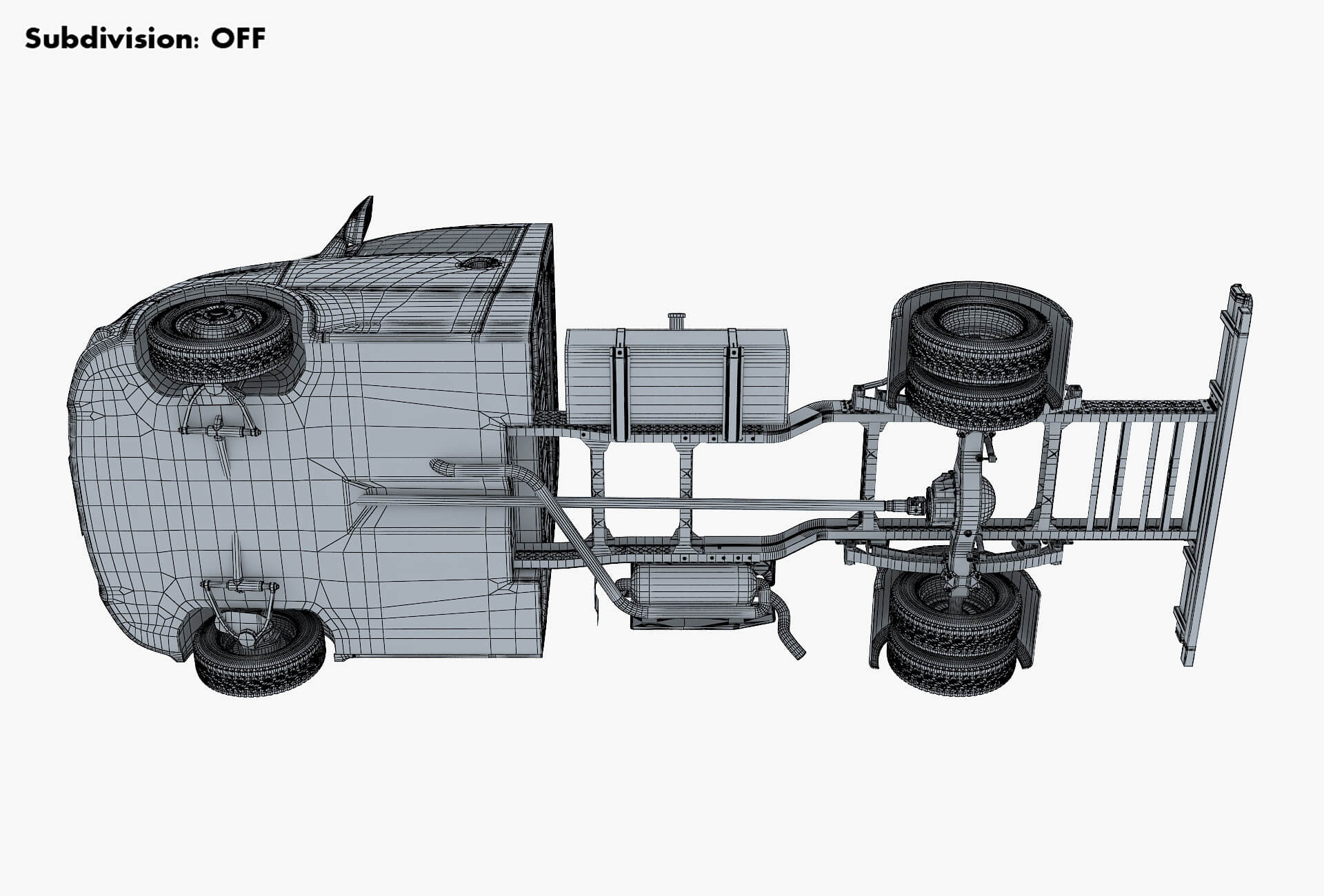 Generic Truck Chassis Frame M 1 - 3D Model by Zurel