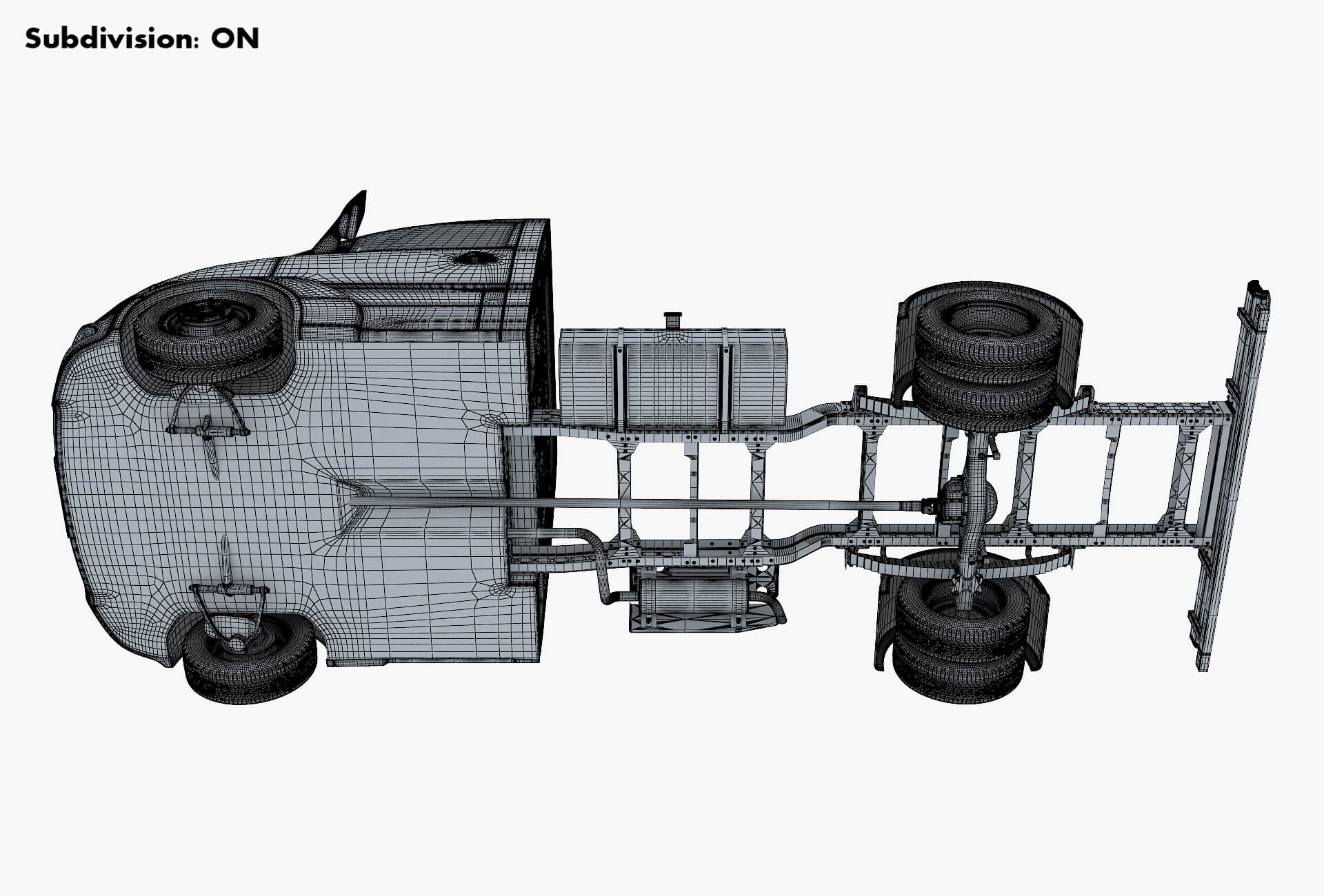 Generic Truck Chassis Frame M 2 - 3D Model by Zurel