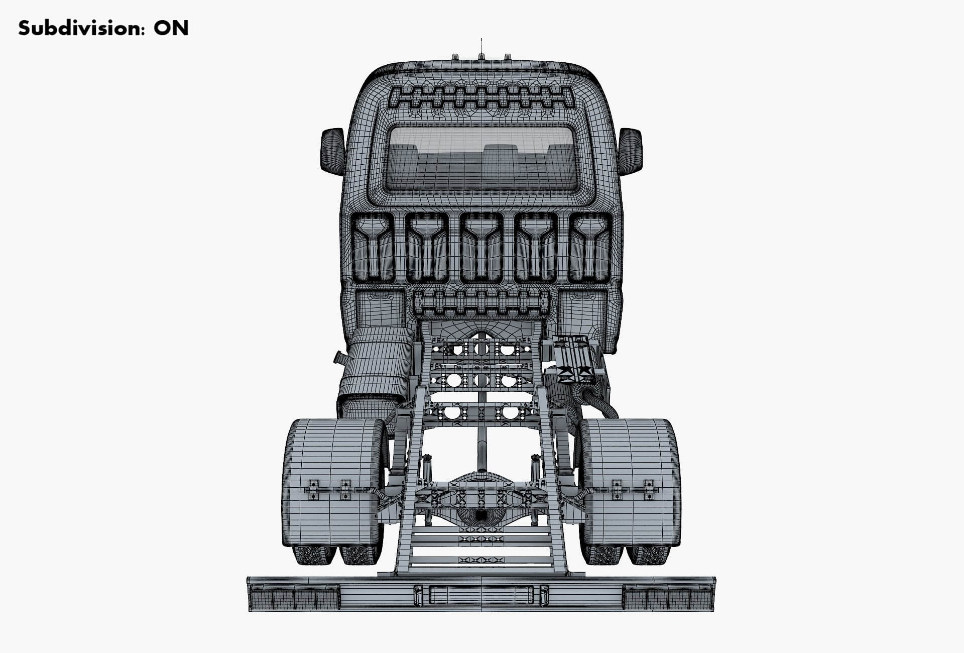 Generic Truck Chassis Frame V 1 - 3D Model by Zurel