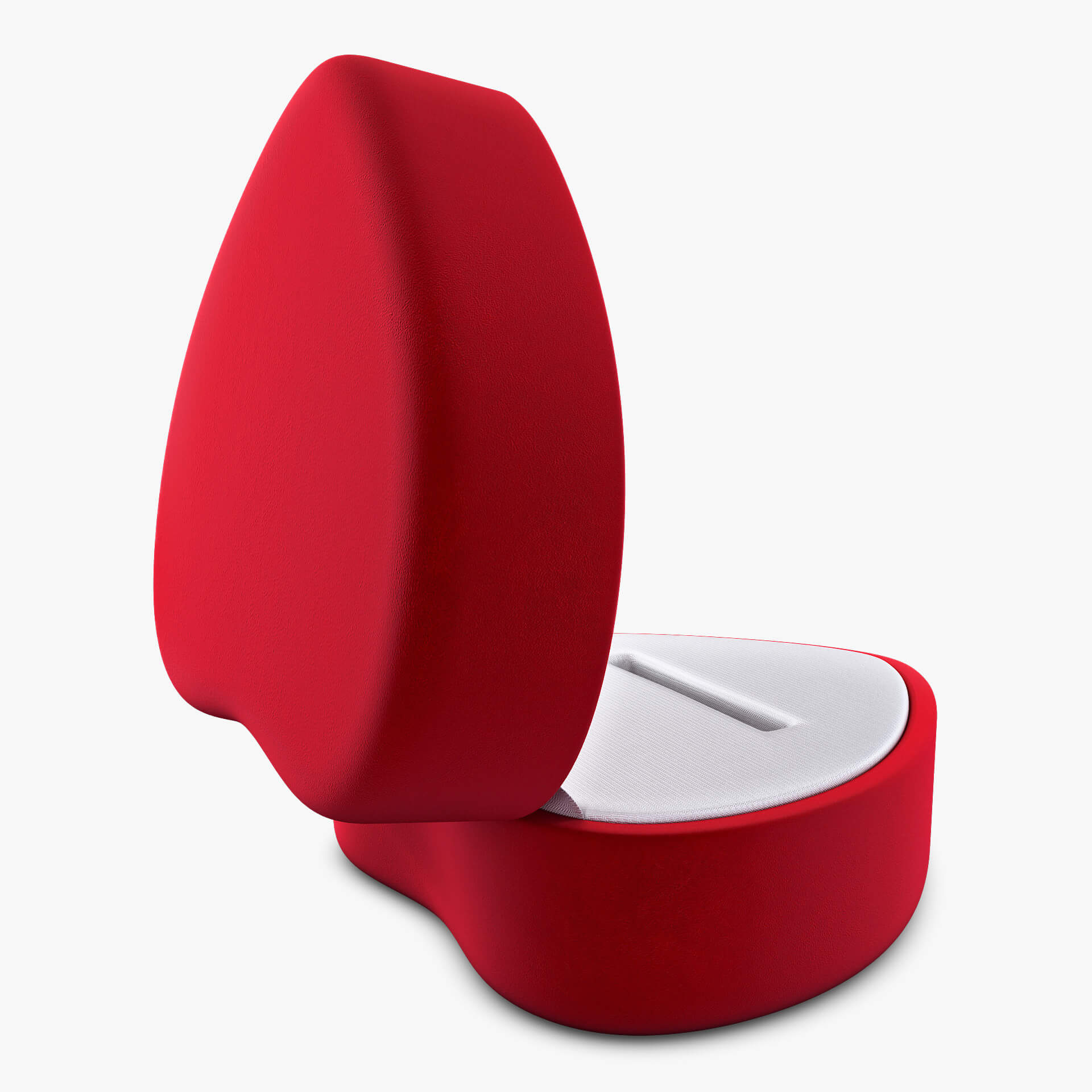 Heart Shape Ring Box Red V 1 - 3D Model by Zurel