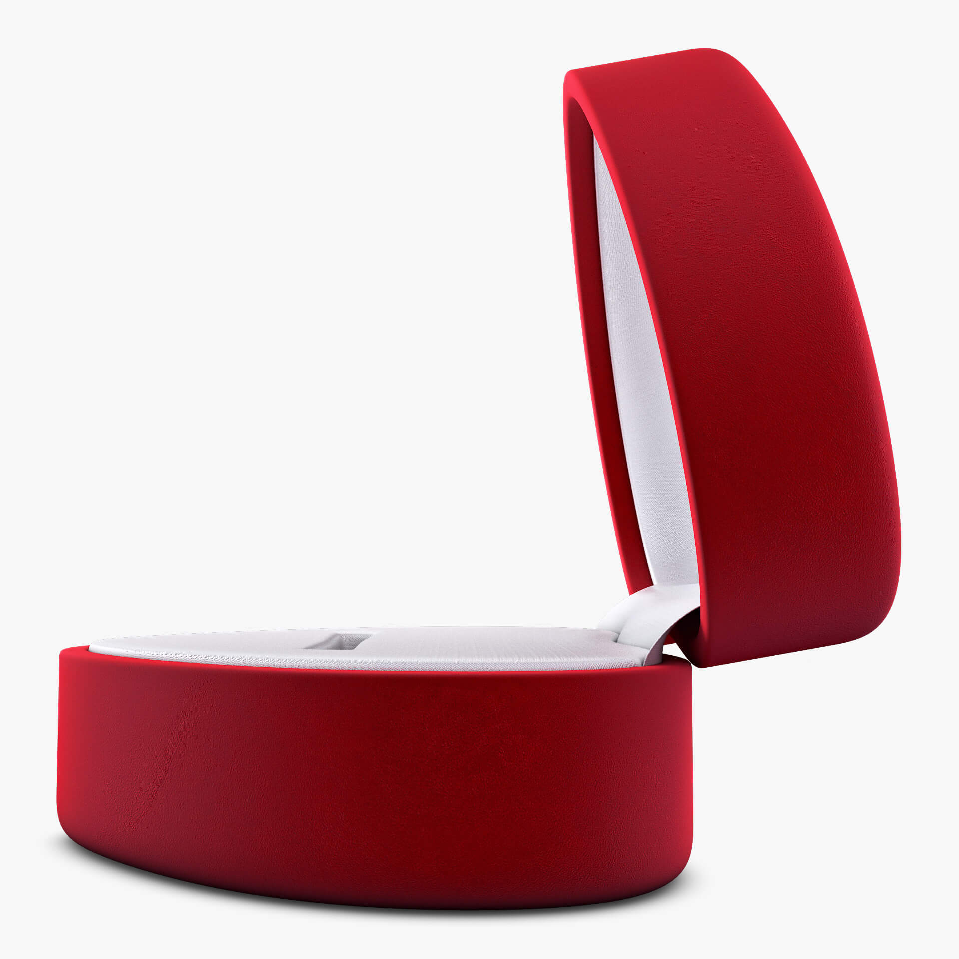 Heart Shape Ring Box Red V 1 - 3D Model by Zurel