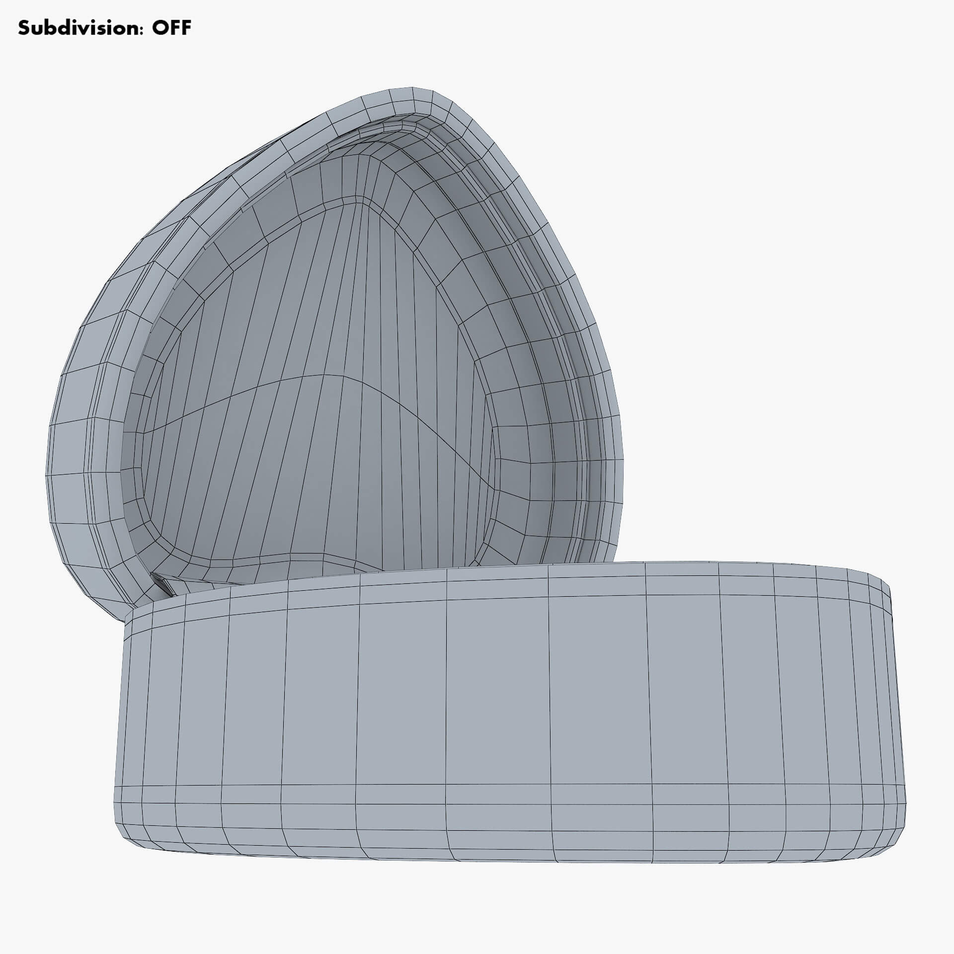 Heart Shape Ring Box Red V 1 - 3D Model by Zurel