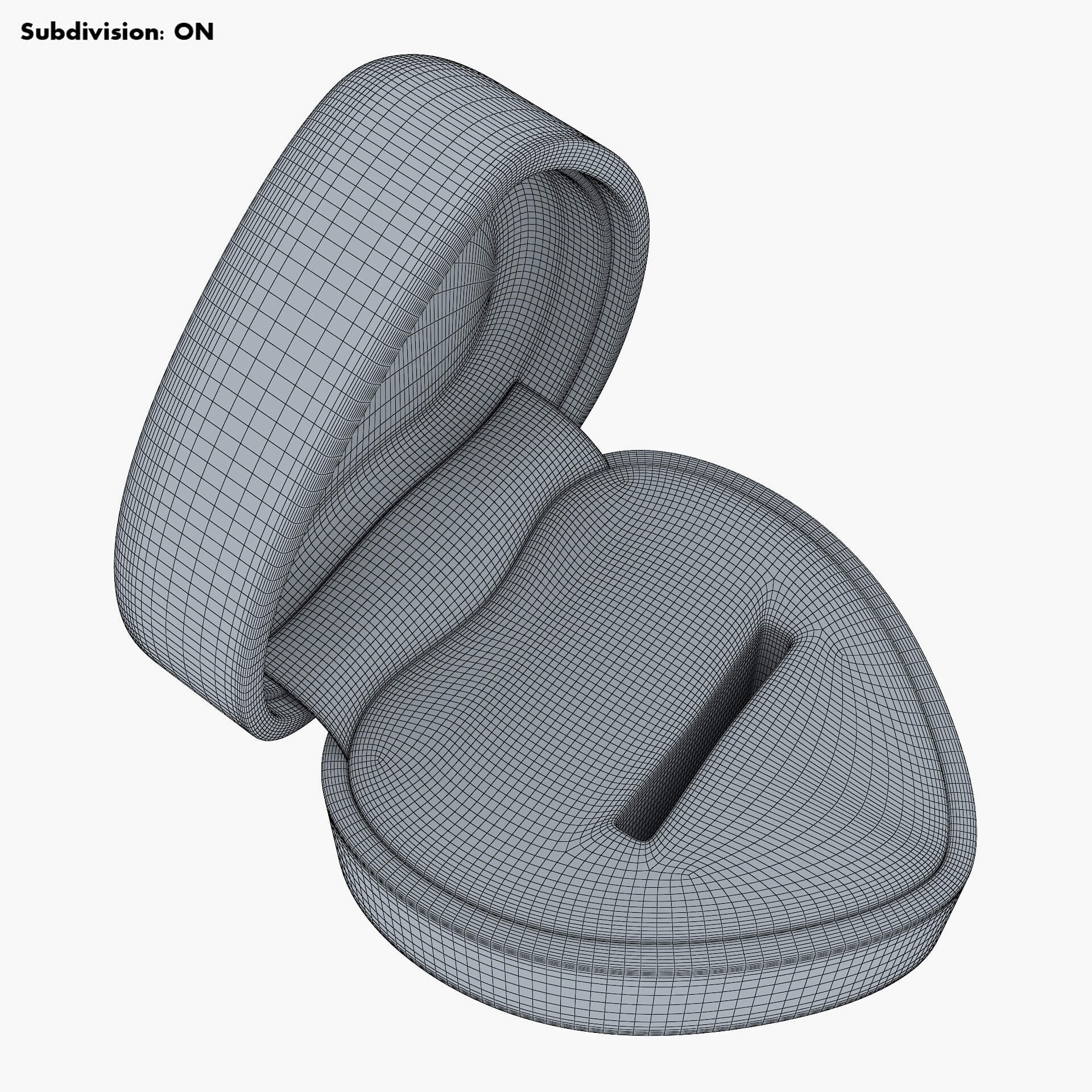 Heart Shape Ring Box Red V 1 - 3D Model by Zurel