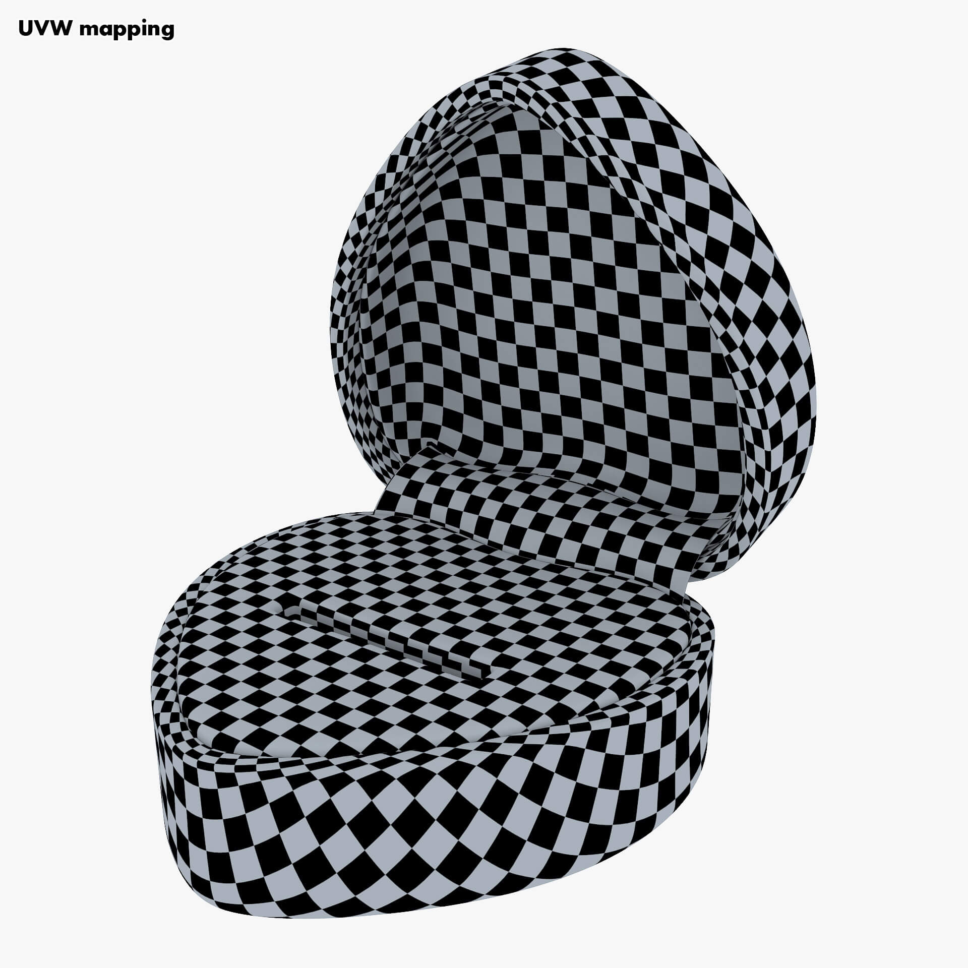 Heart Shape Ring Box Red V 1 - 3D Model by Zurel