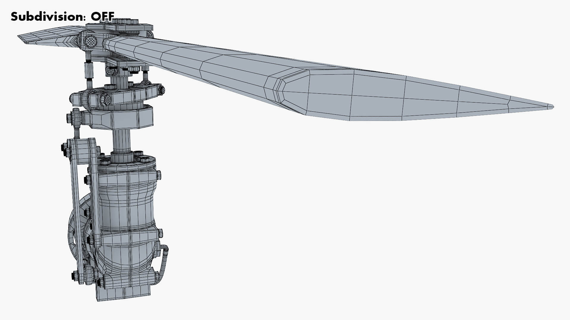 Helicopter Rotor System V 1 3D Model by Zurel