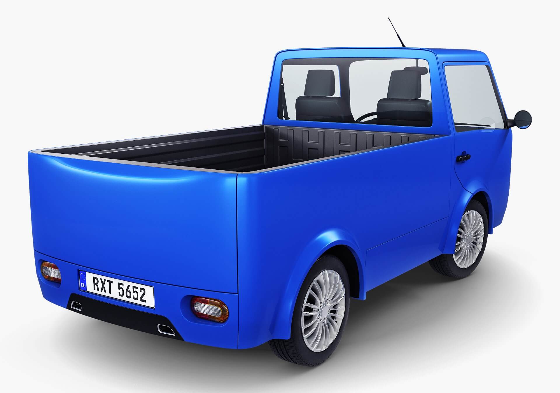 Kei Truck Concept Retro Style Blue 3D Model by Zurel