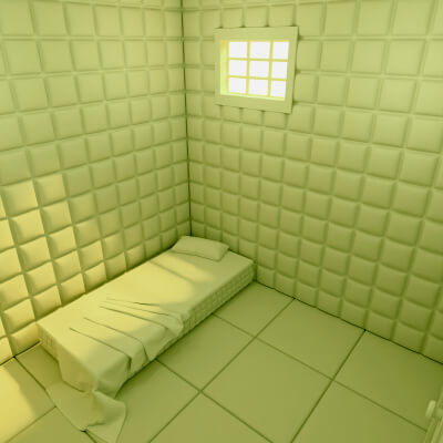Mental Hospital Padded Room M1 - 3D Model by Zurel