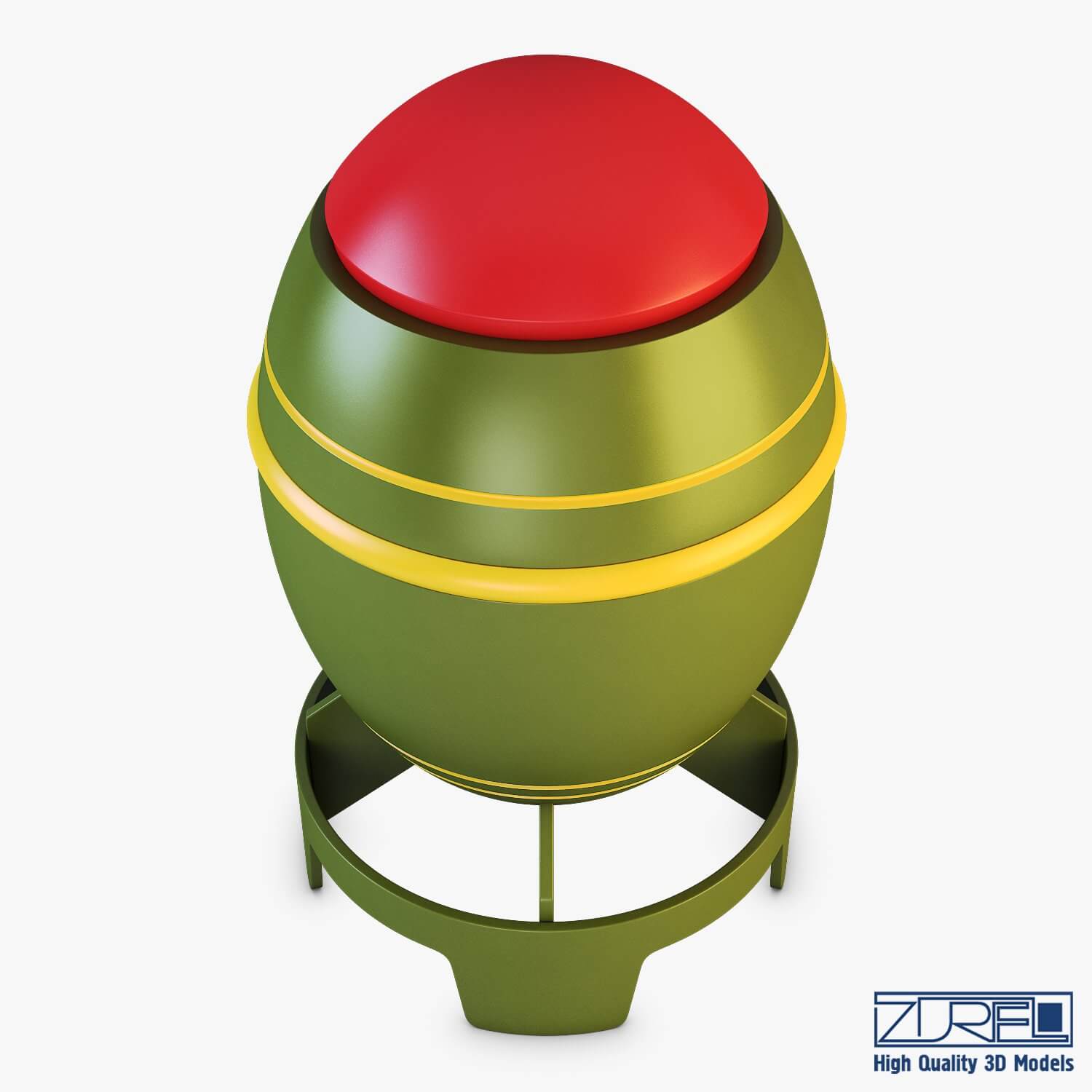 Nuclear Bomb V 1 3D Model by Zurel