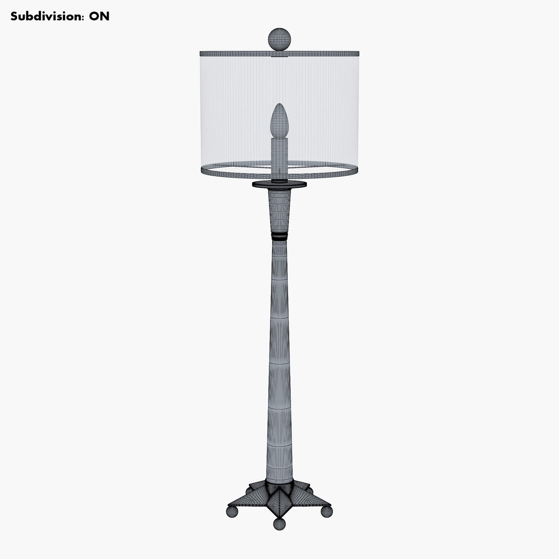Vanity Floor Lamp 3D Model by Zurel