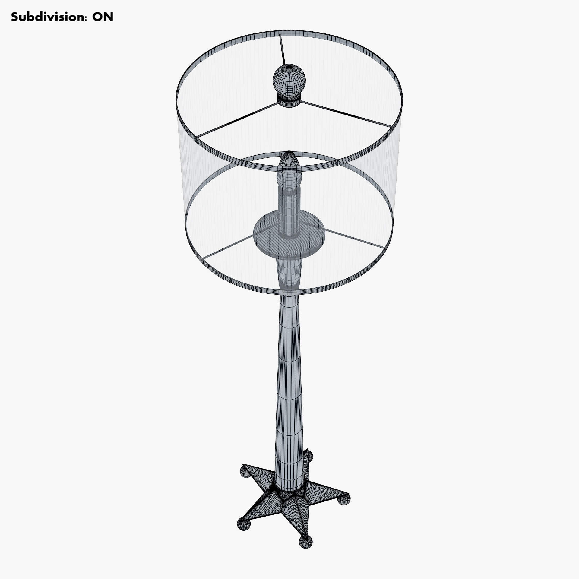 Vanity Floor Lamp 3D Model by Zurel