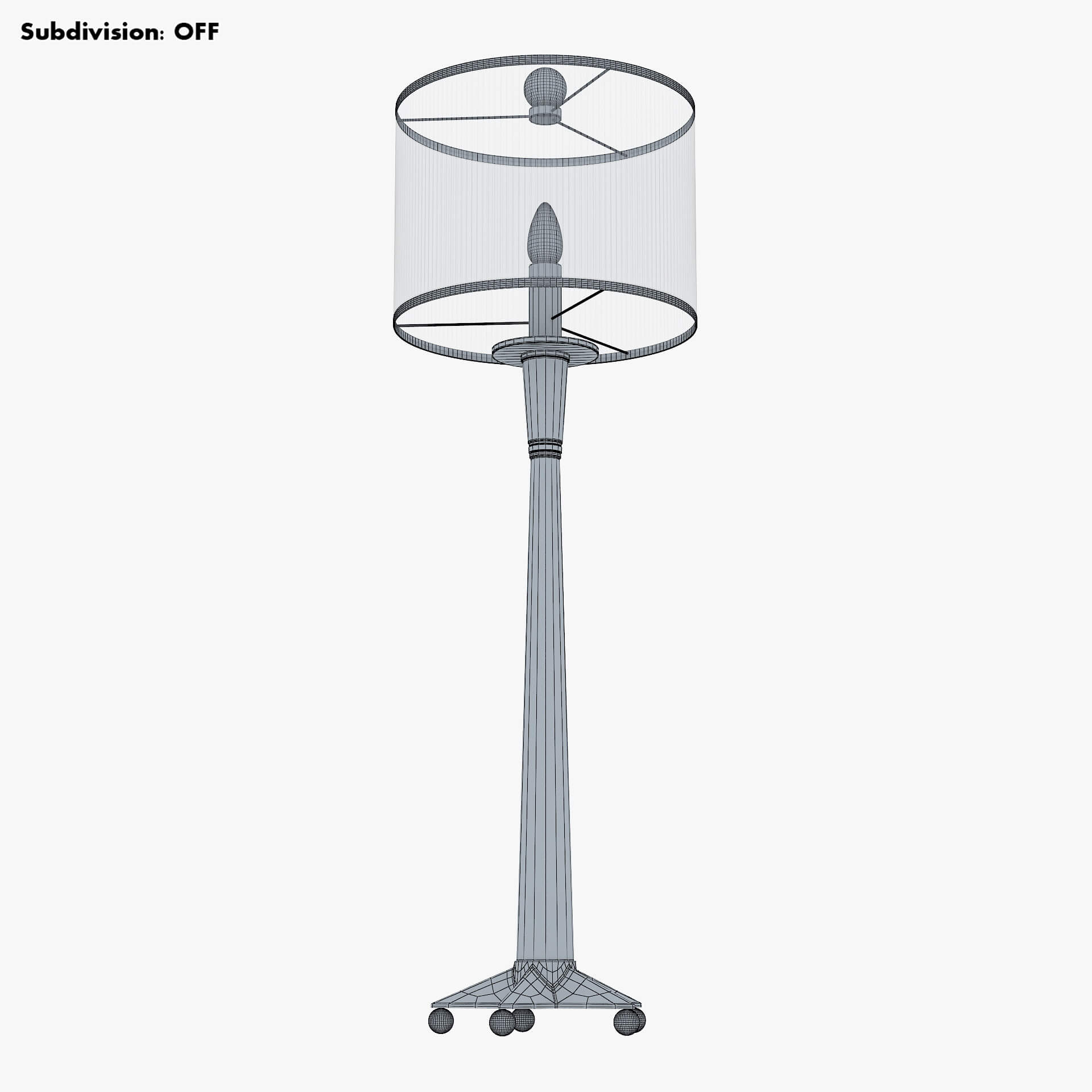 Vanity Floor Lamp 3D Model by Zurel
