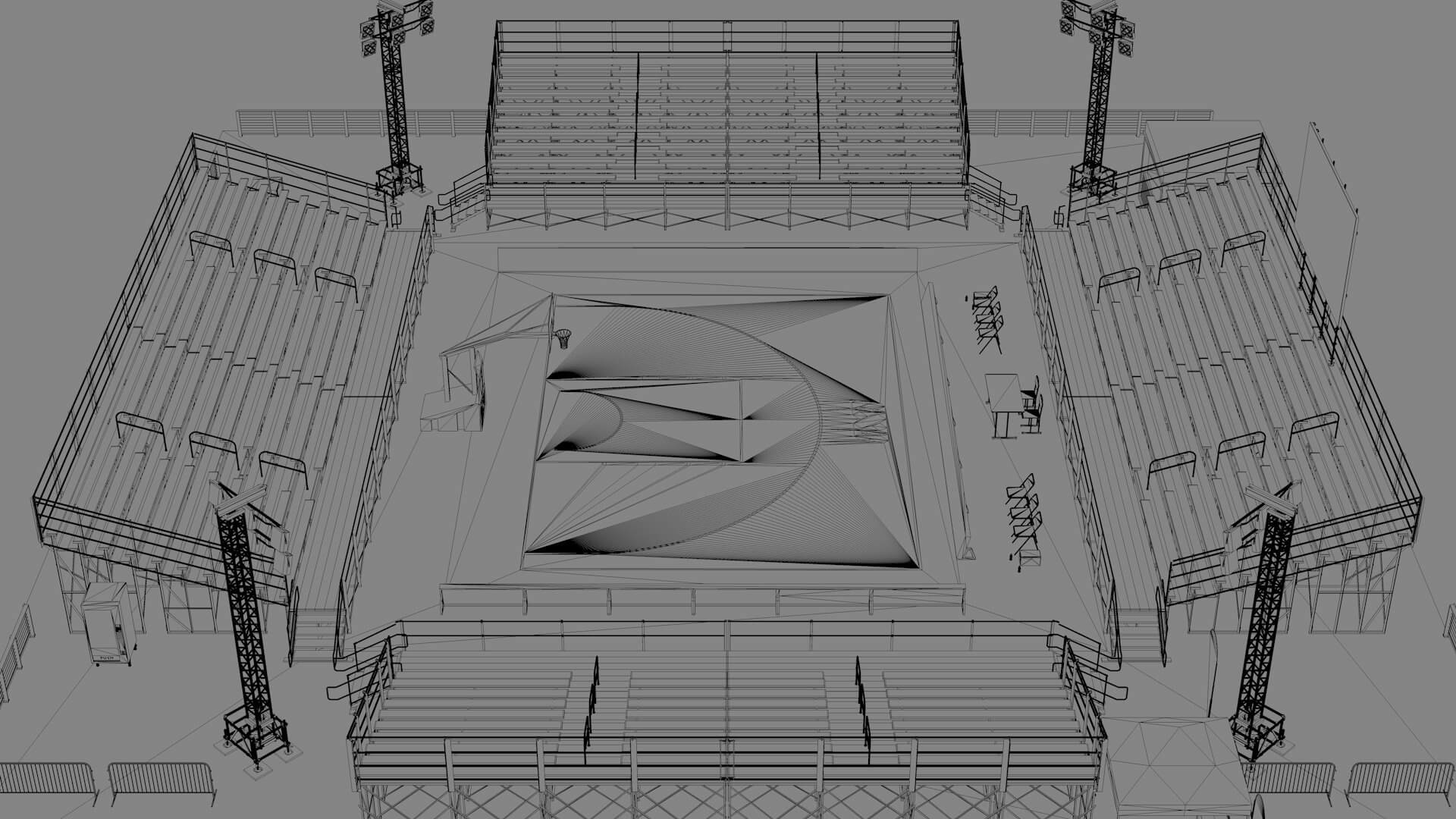 3x3 Basketball Arena 3D Model by zyed