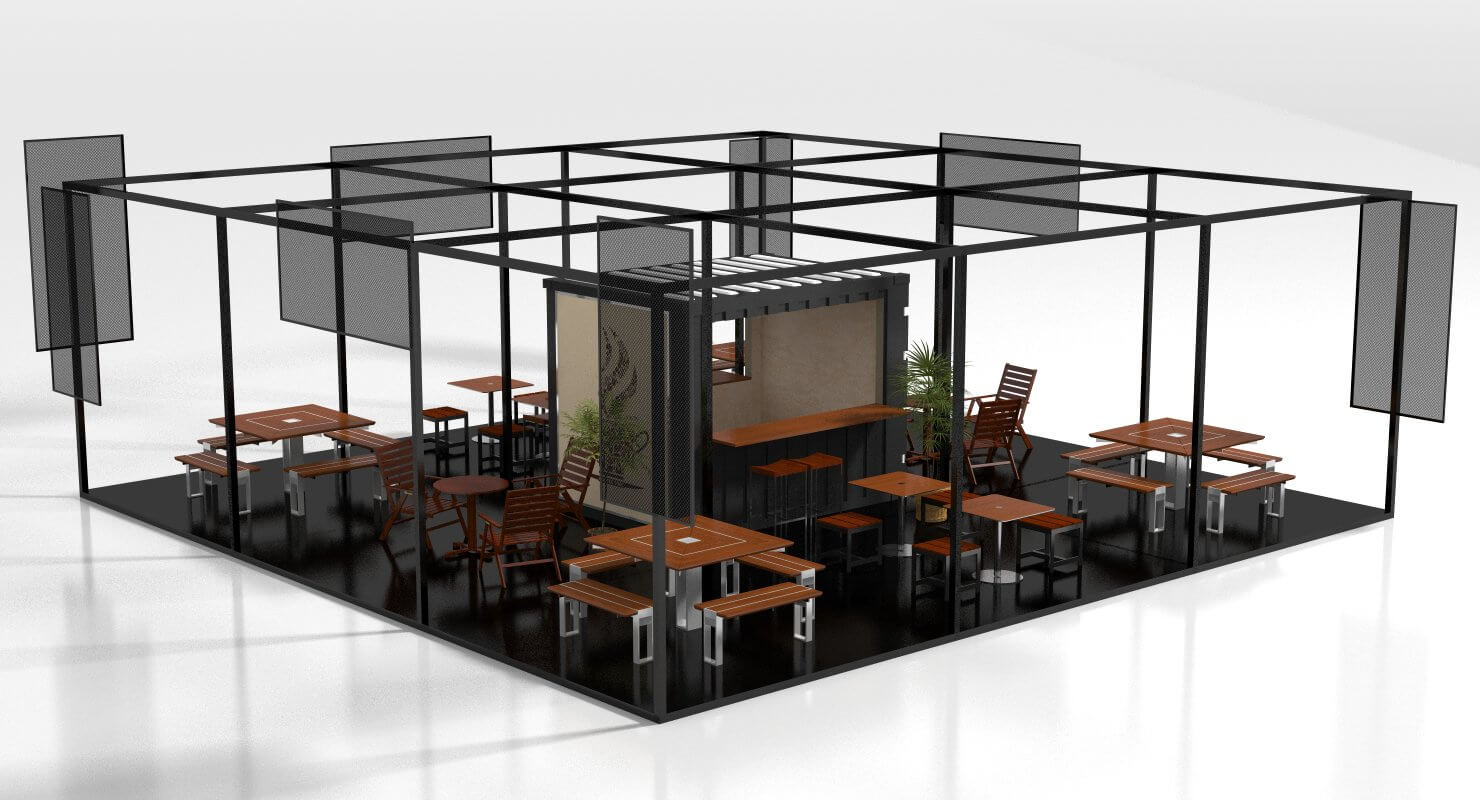 Container Terrace Coffee - 3D Model by zyed