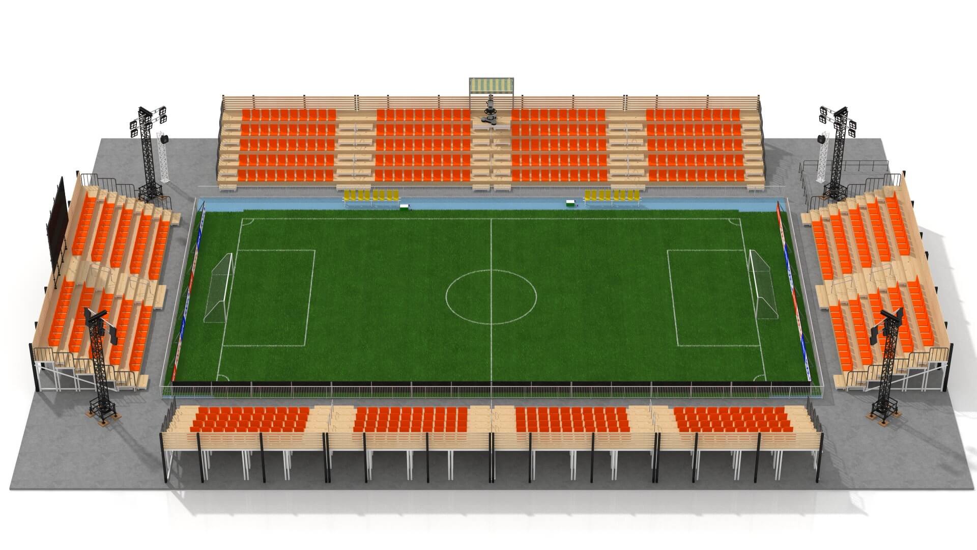 Mini Football Stadium 3D Model by zyed