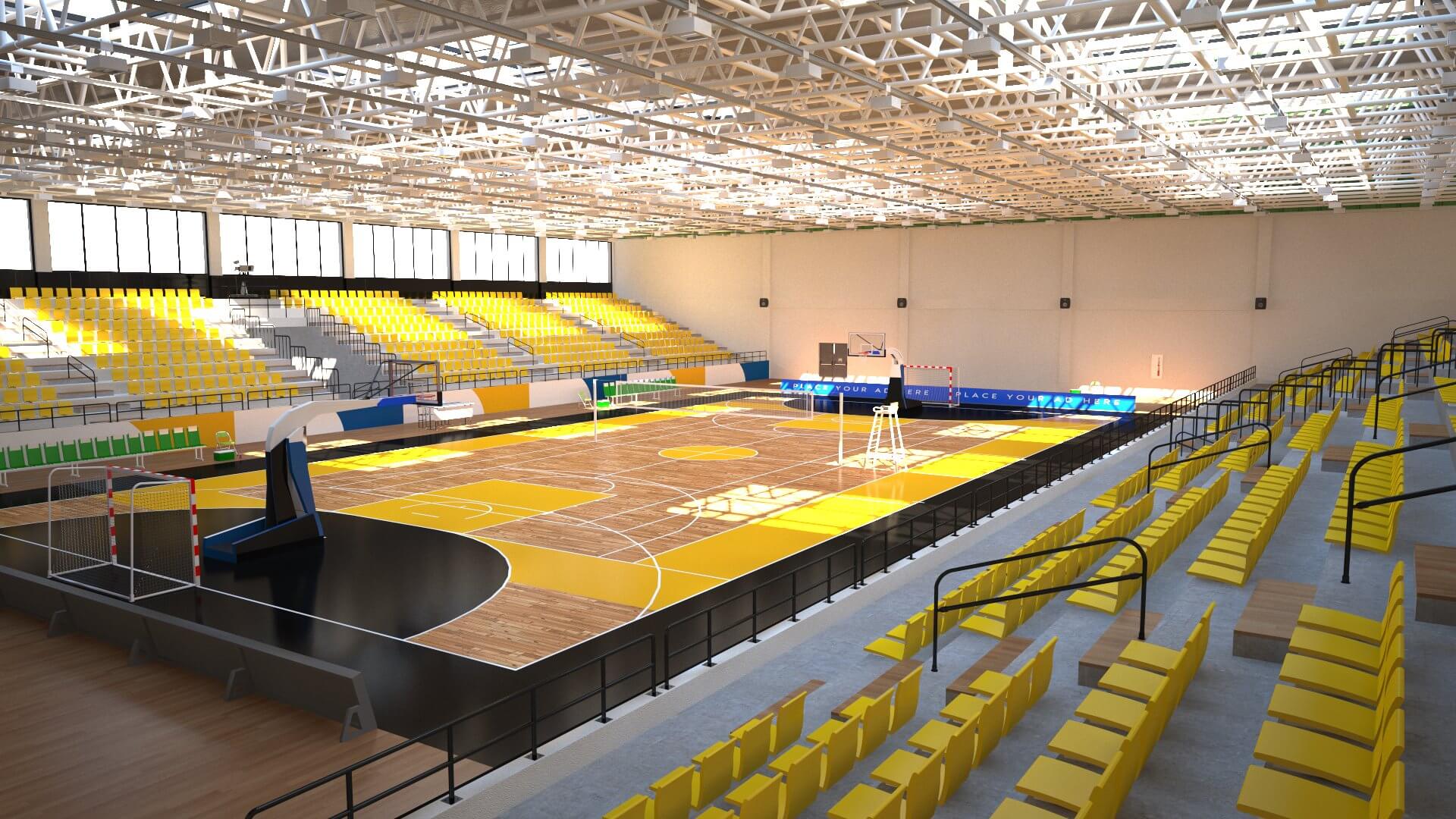 Multipurpose Stadium 3D Model by zyed