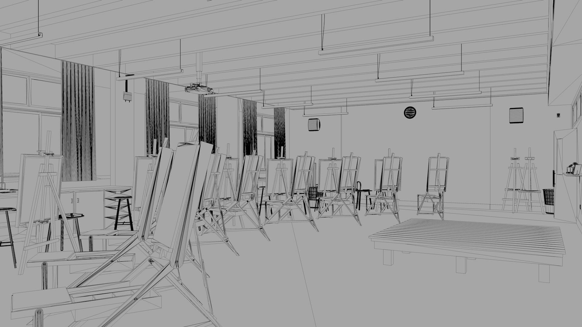 Painting Studio 3D Model by zyed